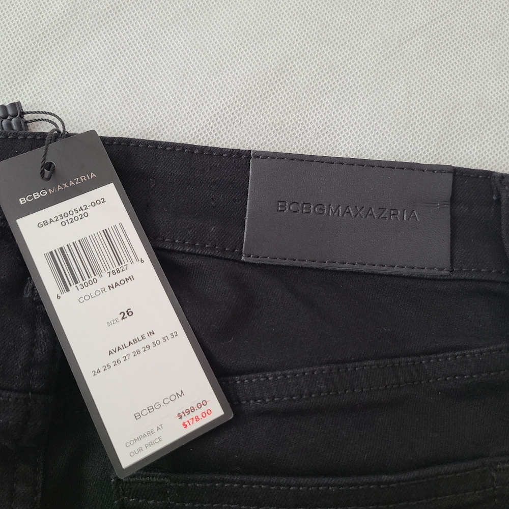 SOLD!!BCBGMaxazria Naomi high rise skinny black jean - Picture 6 of 6